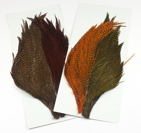 Trout Streamer Dyed Grizzly Starter Cape Set 4 Colors - The Trout Spot