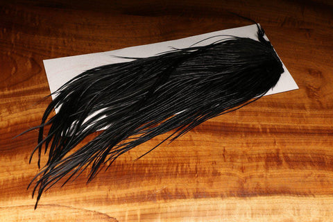 Hareline Dyed Black Saddle - The Trout Spot