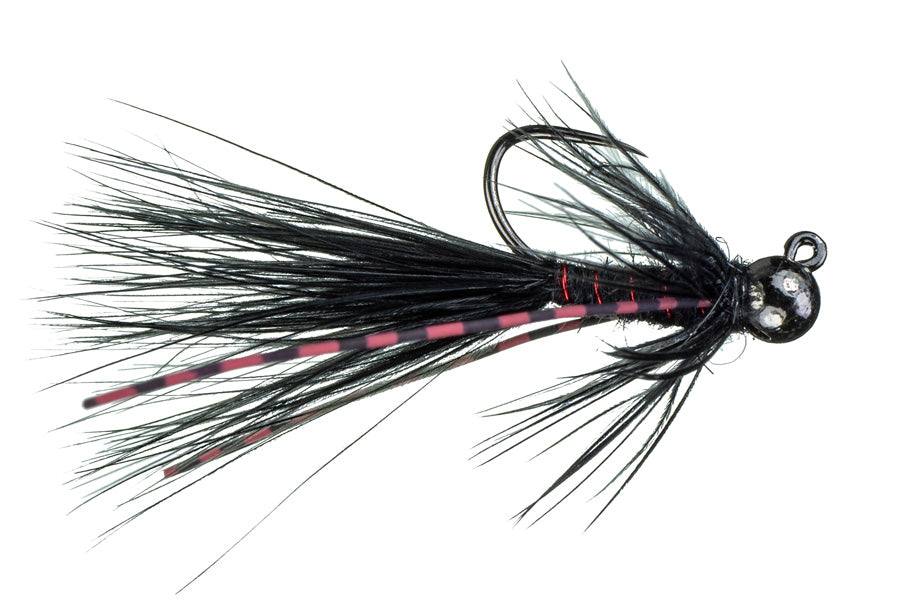 Montana Fly Company Jig Mini Bugger Nymph Fly | Black | Size 10/Weight