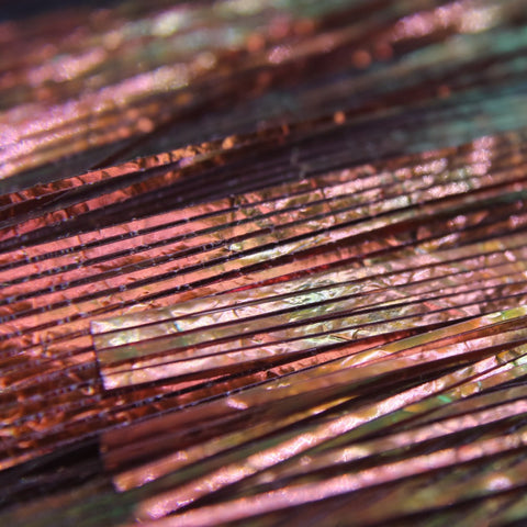 Iridescent Perdigon Strips Red Brown