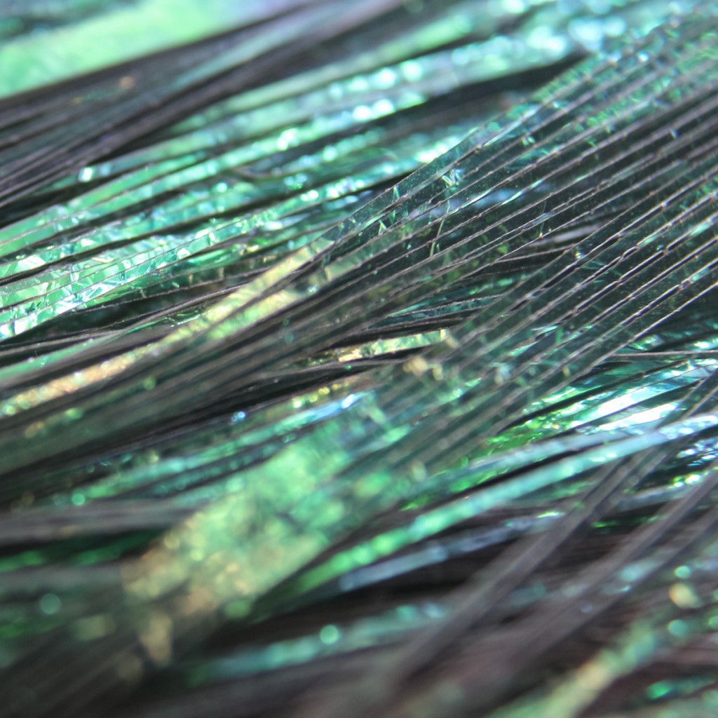 Iridescent Perdigon Strips Dark Peacock