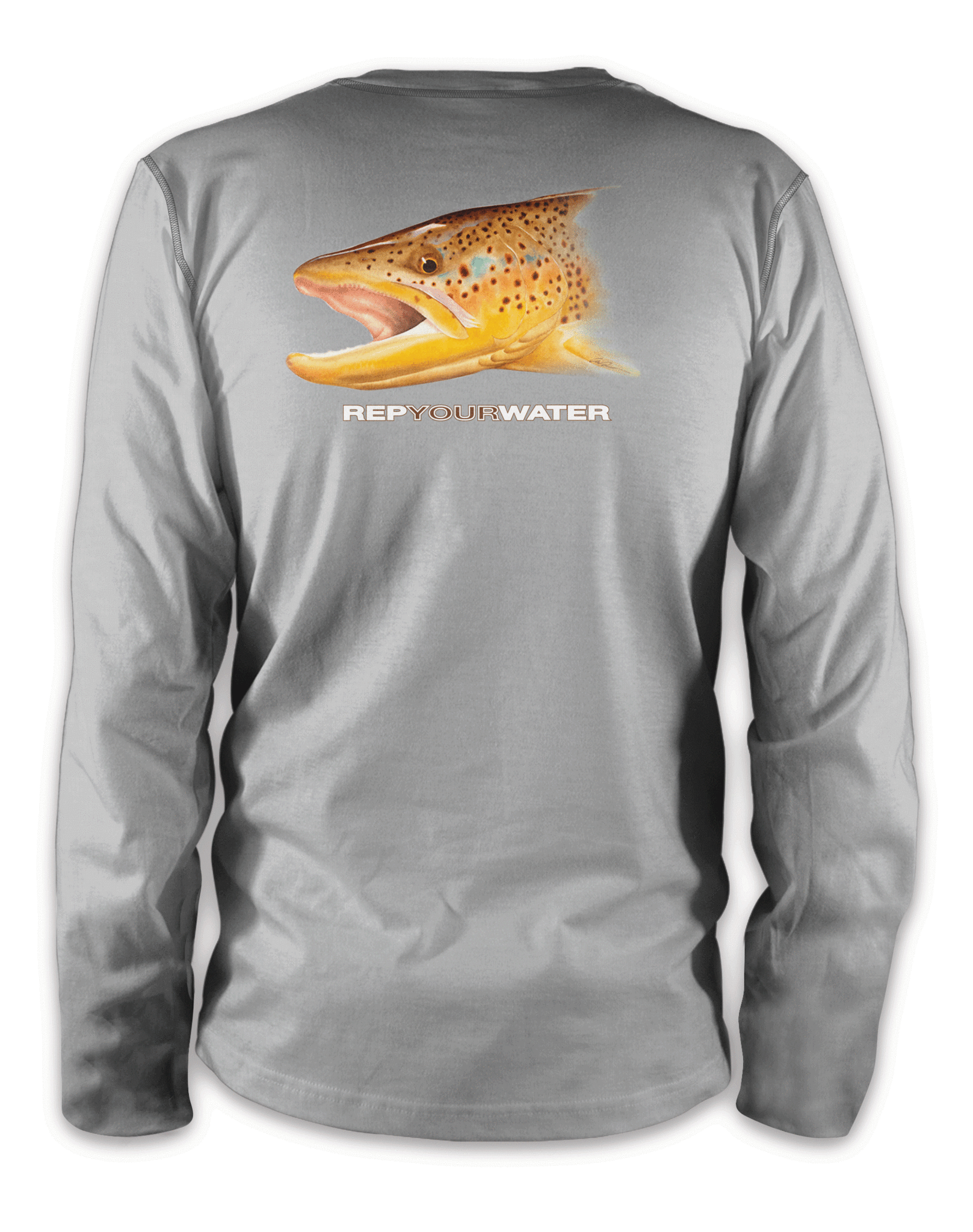 Fly Slaps Steal Your Face Brown Trout Solar Long Sleeve Shirt