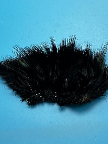 Strung Ringneck Rump Feathers Black -The Trout Spot