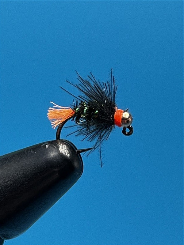 Rogers Reaper Tungsten Black Collar Torchy Jig Fly - The Trout Spot