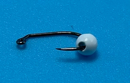 Hareline Dubbin Slotted Tungsten Beads FL White - The Trout Spot