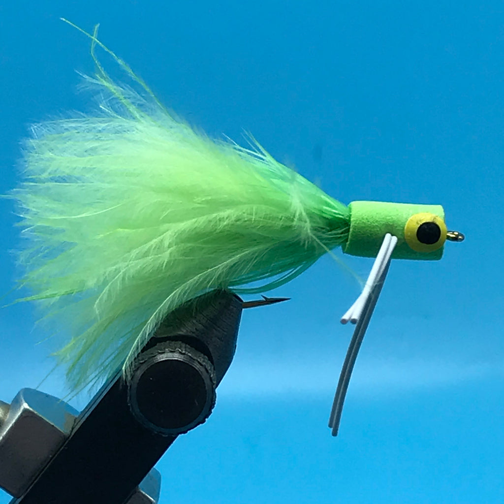 Dry Panfish Popper Chartreuse - The Trout Spot