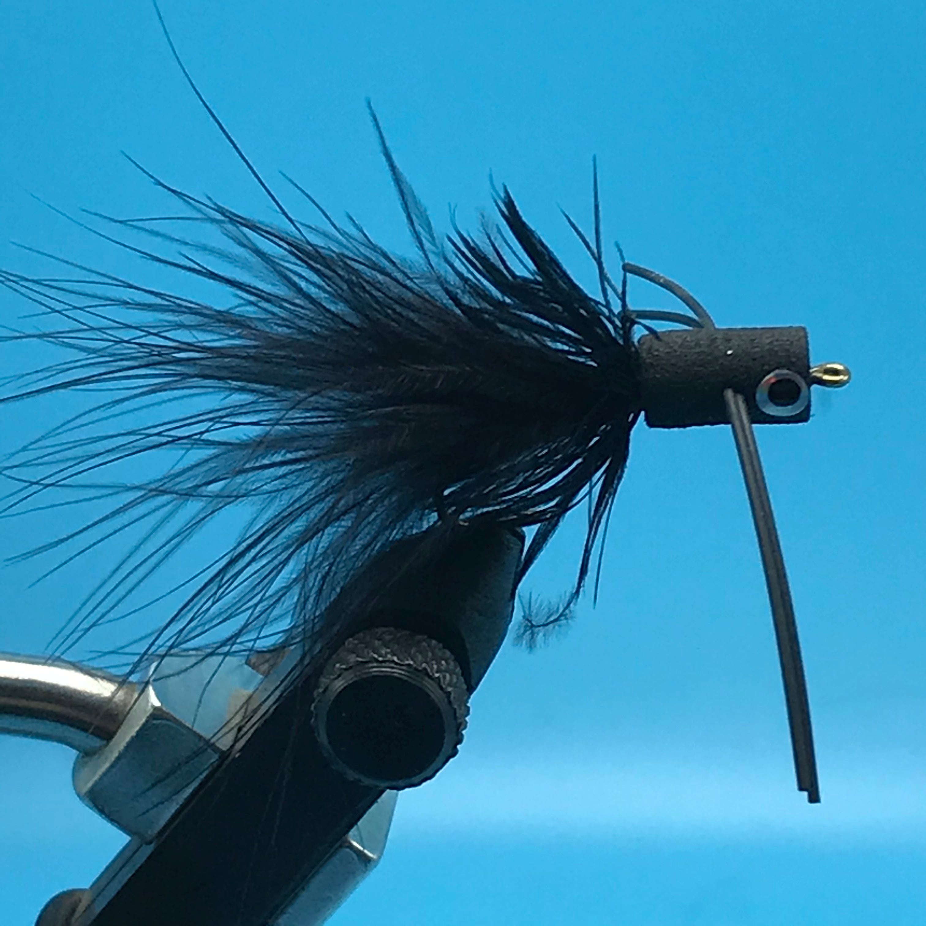 Dry Panfish Popper Black - The Trout Spot