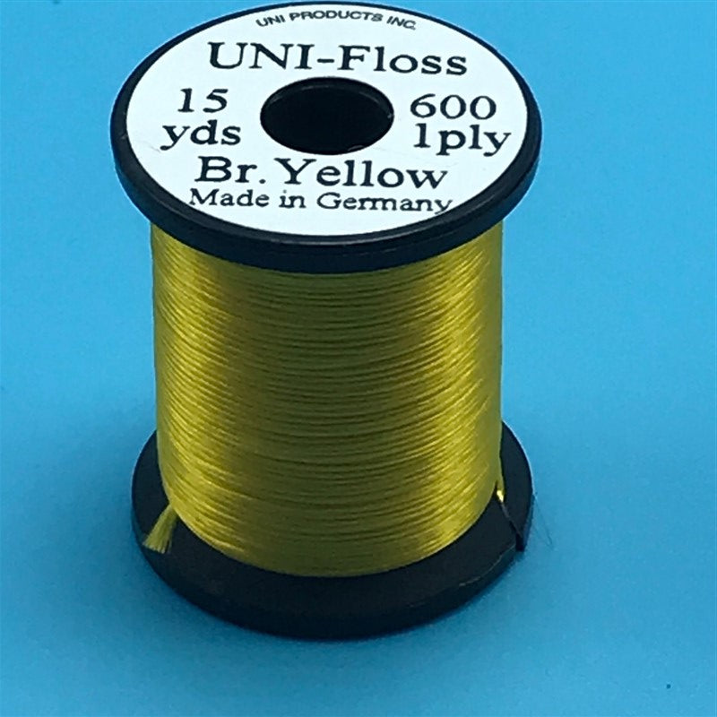 Uni Single Strand Super Floss Bright Yellow - The Trout Spot