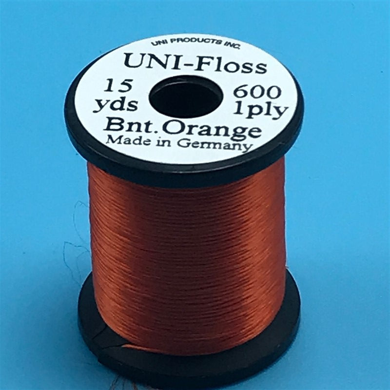Uni Single Strand Super Floss Burnt Orange - The Trout Spot