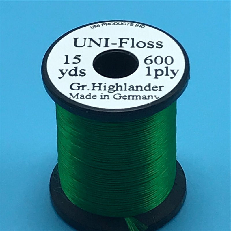 Uni Single Strand Super Floss  Green highlander - The Trout Spot