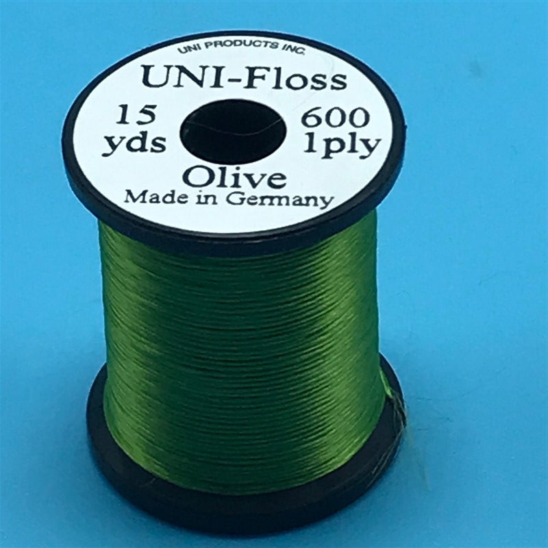 Uni Single Strand Super Floss Olive  - The Trout Spot