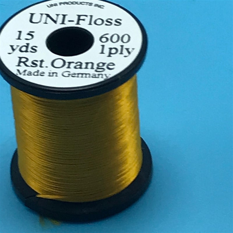 Uni Single Strand Super Floss  Rusty Orange - The Trout Spot