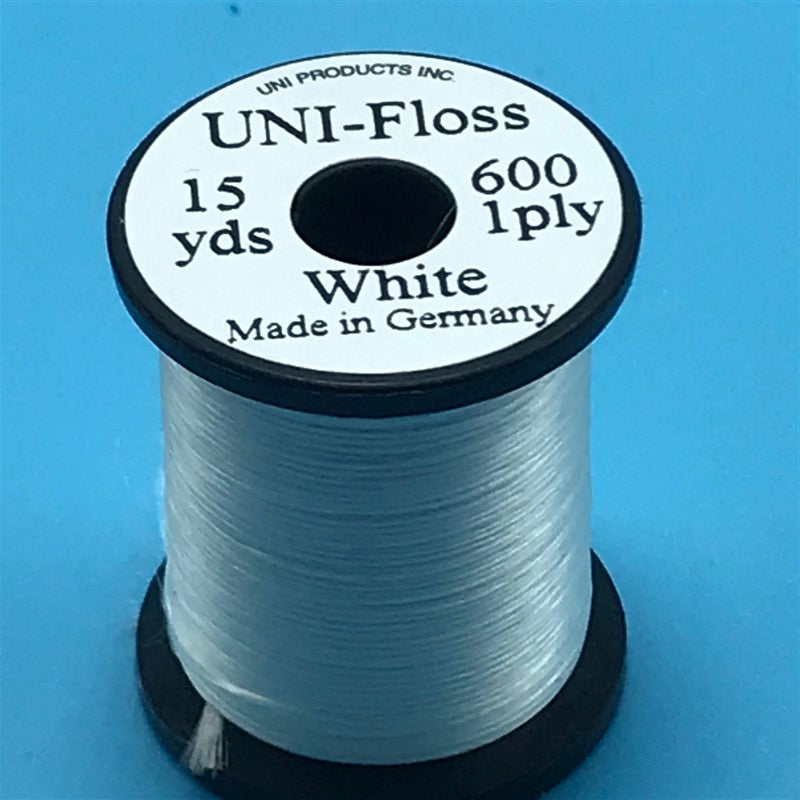 Uni Single Strand Super Floss  White - The Trout Spot