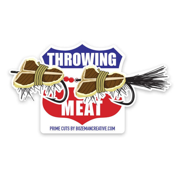 Throwing Meat Fly Fishing Sticker - The Trout Spot