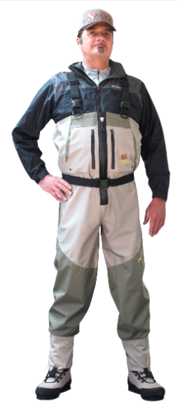 Caddis Zippered Deluxe Plus Breathable Stockingfoot Waders - Stone
