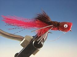 Bass Popper Red and Brown - The Trout Spot