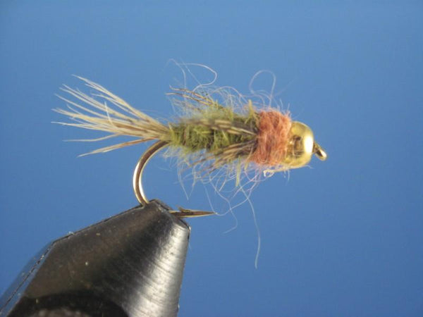Beadhead Caddis Nymph Olive - The Trout Spot