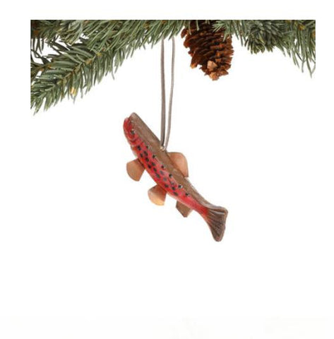 Vintage Enchanted Workshop Merry Fishing Santa Christmas Ornament Hook W/  Box
