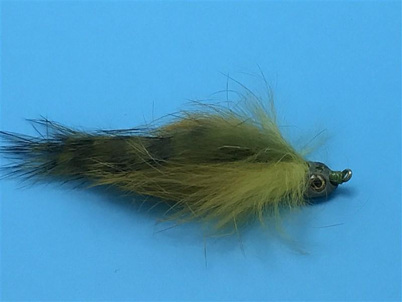 Fish-Skull Sculpin Bunny Olive Yellow Belly - The Trout Spot