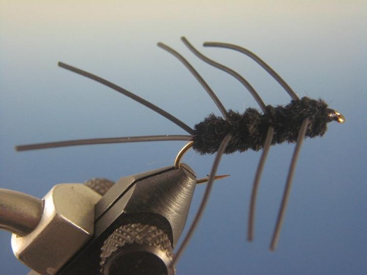 Girdle Bug Black with Black Legs - The Trout Spot