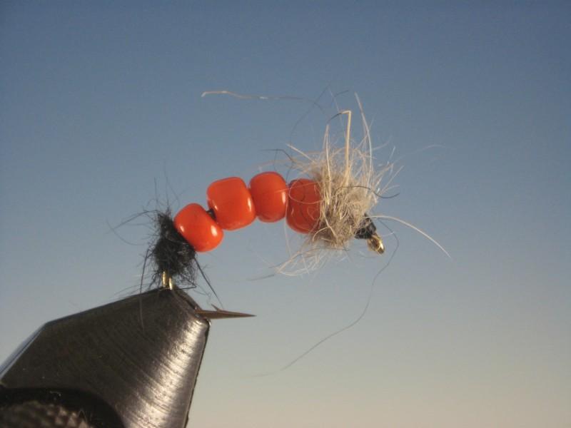 Glass Bead Orange Nymph - The Trout Spot