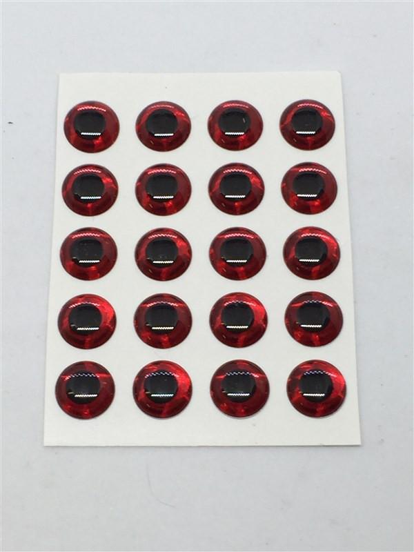 Hareline 1/4 3D Holographic Eyes - Red