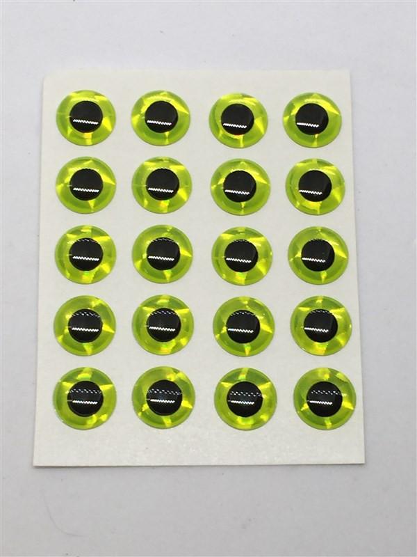 Hareline 3d Adhesive Holographic Eyes - The Trout Spot