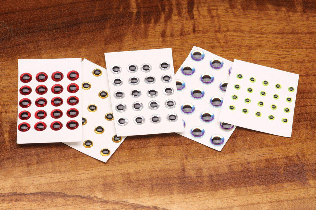 Hareline 3d Adhesive Holographic Eyes - The Trout Spot