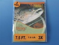 Jim Teeny 9 ft Leaders - 2 Per Package - The Trout Spot