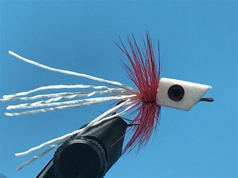 MFC Bluegill Popper Red and White - The Trout Spot
