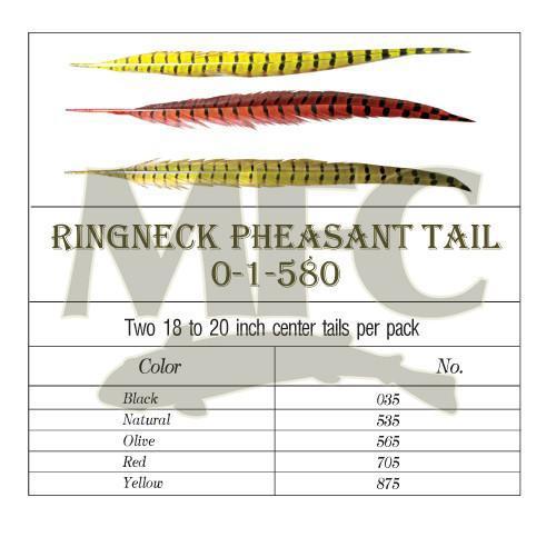 MFC Ringneck Pheasant Tail (2 Center Tails - 18" to 20") - The Trout Spot