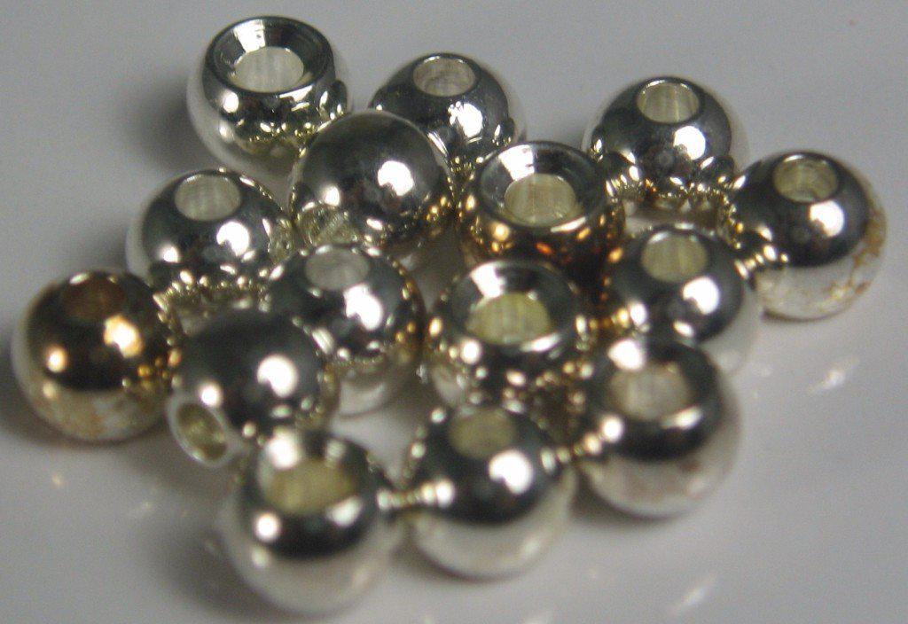 Nymph-Head Flycolor Brass Beads 7/64 Silver, Brass Beads 