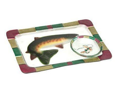 The Trout Spot - Fishing Creel Plate And Spreader Set by Big Sky