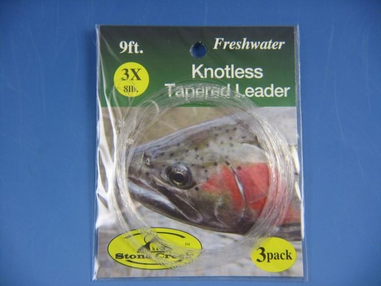 Stone Creek 9 Foot Clear Looped Leaders 3 Pack - The Trout Spot