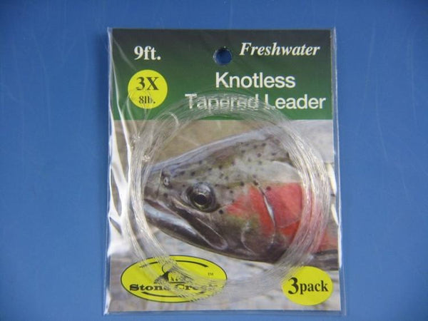 Stone Creek 9 Foot Clear Looped Leaders 3 Pack - The Trout Spot