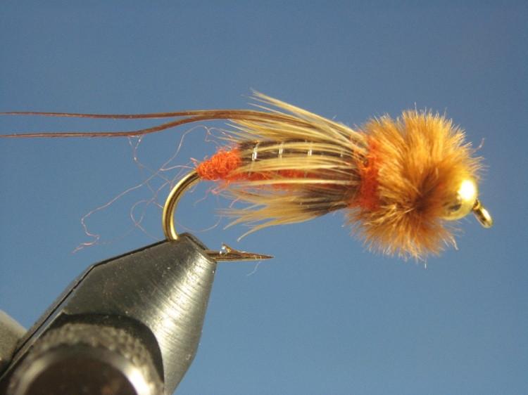 Tungsten Beadhead October Caddis Pupa - The Trout Spot