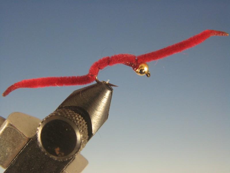 Tungsten Nymph Head San Juan Worm Red - The Trout Spot