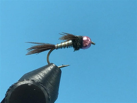 Tungsten Nymphhead Lighting Bug Pink with Pink Bead - The Trout Spot